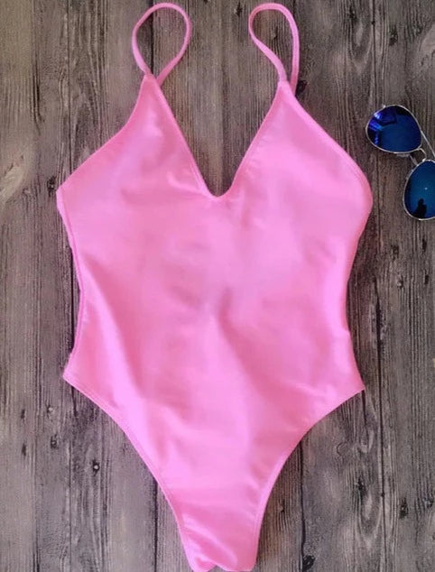 New Sexy Cut Out Color Matching Padded Women Swimwear One Piece Swimsuit  Female Bather Bathing Suit